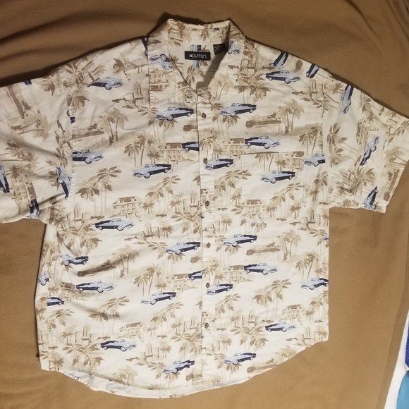 Puritan Other - Puritan's beige with cars 2XL men's shirt